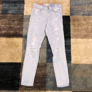 Garage High-Rise Light-Wash Ripped Jeans